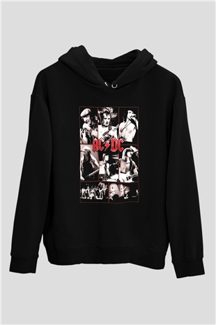 AC DC Brian Johnson Angus Young Siyah Unisex Hoodie