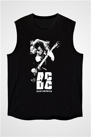AC DC Hell Aintt A Bad Place To Be  Siyah Unisex Kolsuz Tişört