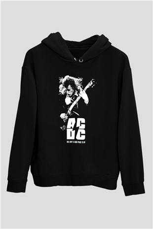 AC DC Hell Aintt A Bad Place To Be  Siyah Unisex Hoodie