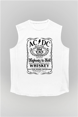 AC DC Highway To Hell Beyaz Unisex Kolsuz Tişört