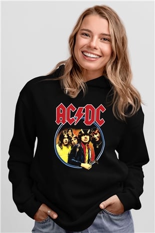 AC DC Highway To Hell Siyah Unisex Hoodie