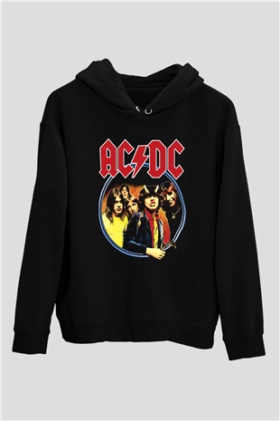 AC DC Highway To Hell Siyah Unisex Hoodie