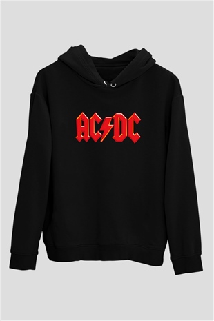 AC DC Highway To Hell Siyah Unisex Kapüşonlu Sweatshirt