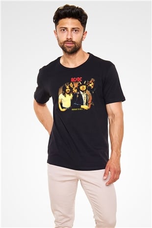 AC DC Highway To Hell Siyah Unisex Tişört T-Shirt - TişörtFabrikası