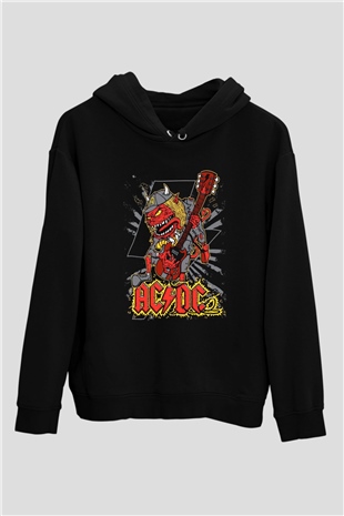 AC DC Siyah Unisex Hoodie