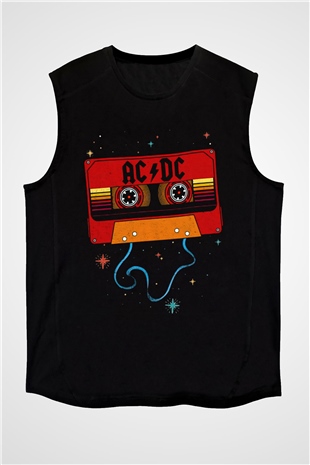 AC DC Siyah Unisex Kolsuz Tişört