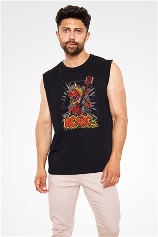 AC DC Siyah Unisex Kolsuz Tişört