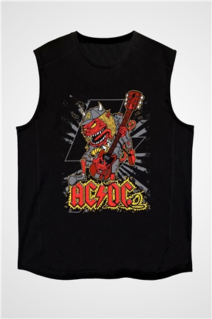 AC DC Siyah Unisex Kolsuz Tişört