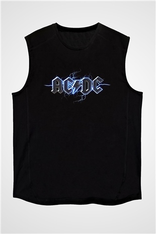 AC DC Thunderbolt Siyah Unisex Kolsuz Tişört