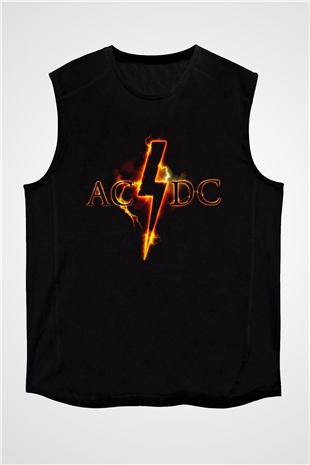 AC DC Thunderbolt Siyah Unisex Kolsuz Tişört