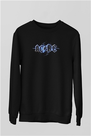 AC DC Thunderbolt Siyah Unisex Sweatshirt
