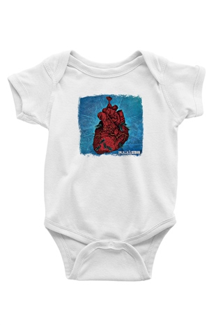 Acacia Strain Baskılı Unisex Beyaz Bebek Body - Zıbın