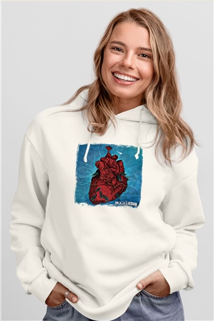 Acacia Strain Baskılı Unisex Beyaz Hoodie