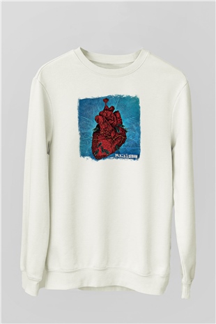 Acacia Strain Baskılı Unisex Beyaz Sweatshirt
