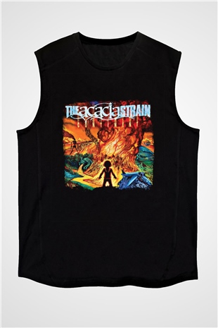 Acacia Strain Baskılı Unisex Siyah Kolsuz Tişört