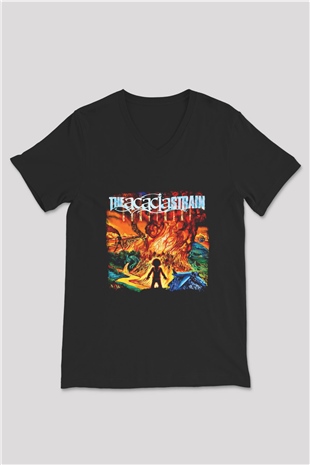 Acacia Strain Baskılı Unisex Siyah V Yaka Tişört