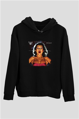 Accept Baskılı Unisex Siyah Hoodie