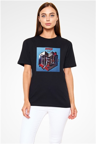Accept Baskılı Unisex Siyah Tişört