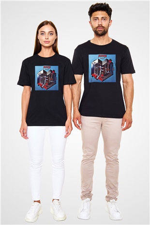 Accept Baskılı Unisex Siyah Tişört
