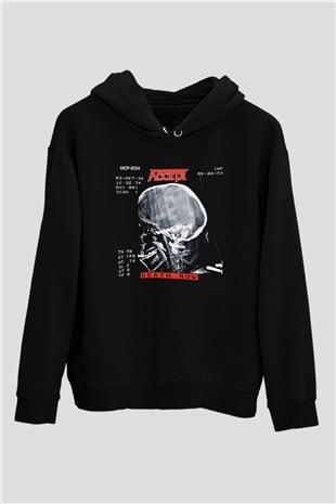 Accept Siyah Unisex Hoodie