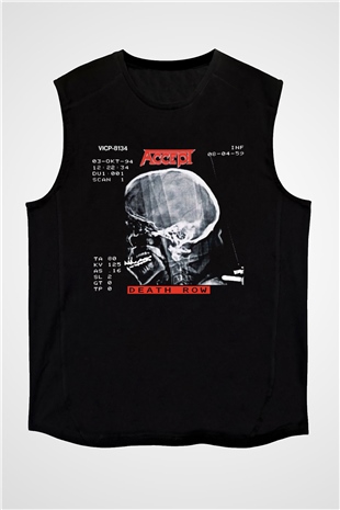 Accept Siyah Unisex Kolsuz Tişört