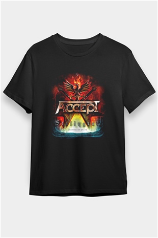 Accept Siyah Unisex Tişört T-Shirt - TişörtFabrikası