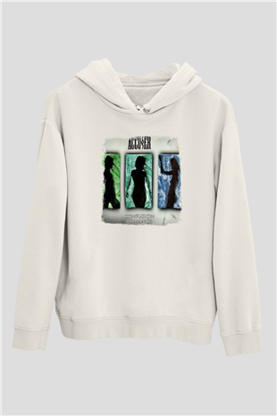 Accuser Baskılı Unisex Beyaz Hoodie