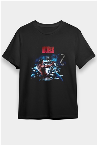 Accuser Baskılı Unisex Siyah Tişört