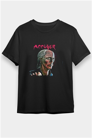Accuser Baskılı Unisex Siyah Tişört