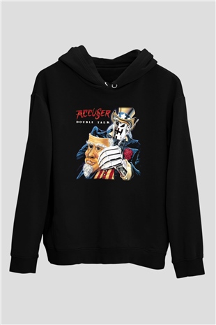Accuser Siyah Unisex Hoodie