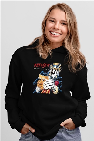 Accuser Siyah Unisex Hoodie