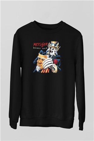 Accuser Siyah Unisex Sweatshirt