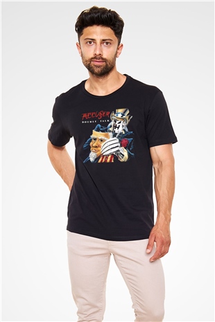 Accuser Siyah Unisex Tişört T-Shirt - TişörtFabrikası