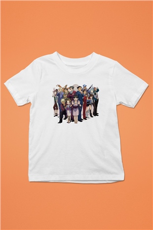 Ace Attorney Beyaz Unisex Çocuk Tişört