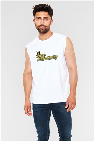 Ace Attorney Beyaz Unisex Kolsuz Tişört