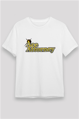 Ace Attorney Beyaz Unisex Tişört T-Shirt
