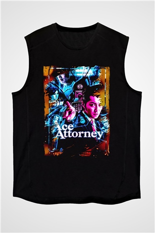 Ace Attorney Siyah Unisex Kolsuz Tişört