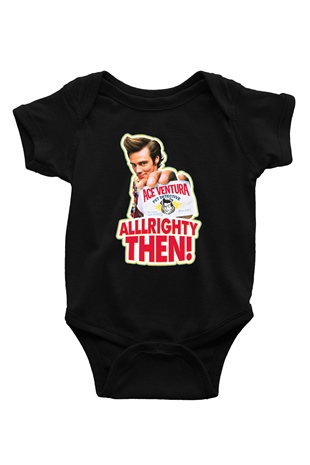 Ace Ventura Baskılı Siyah Bebek Body - Zıbın