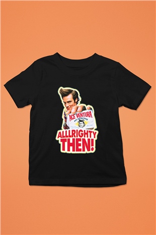 Ace Ventura Baskılı Siyah Unisex Çocuk Tişört