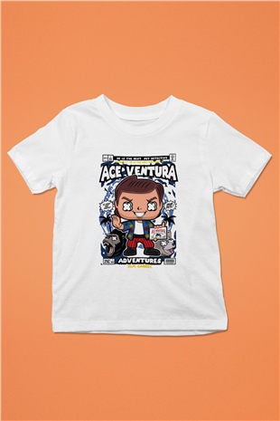Ace Ventura Baskılı Unisex Beyaz Çocuk Tişört