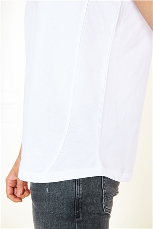 Ace Ventura Baskılı Unisex Beyaz Kapüşonlu Kolsuz Tişört