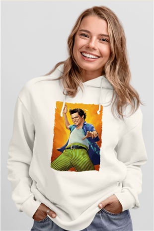 Ace Ventura Beyaz Unisex Hoodie