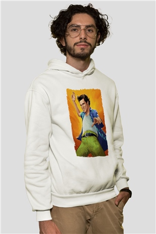 Ace Ventura Beyaz Unisex Hoodie