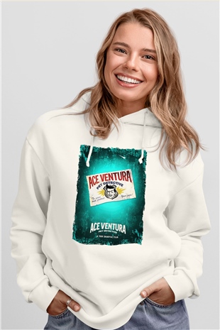 Ace Ventura Beyaz Unisex Hoodie