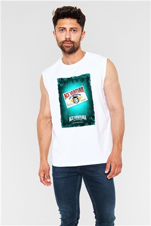 Ace Ventura Beyaz Unisex  Kolsuz Tişört
