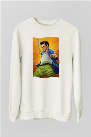 Ace Ventura Beyaz Unisex  Sweatshirt