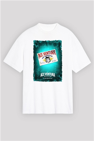 Ace Ventura Beyaz Oversize Tişört