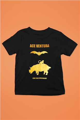 Ace Ventura Siyah Unisex  Çocuk Tişört