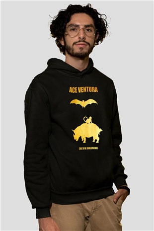 Ace Ventura Siyah Unisex Hoodie