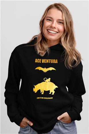 Ace Ventura Siyah Unisex Hoodie